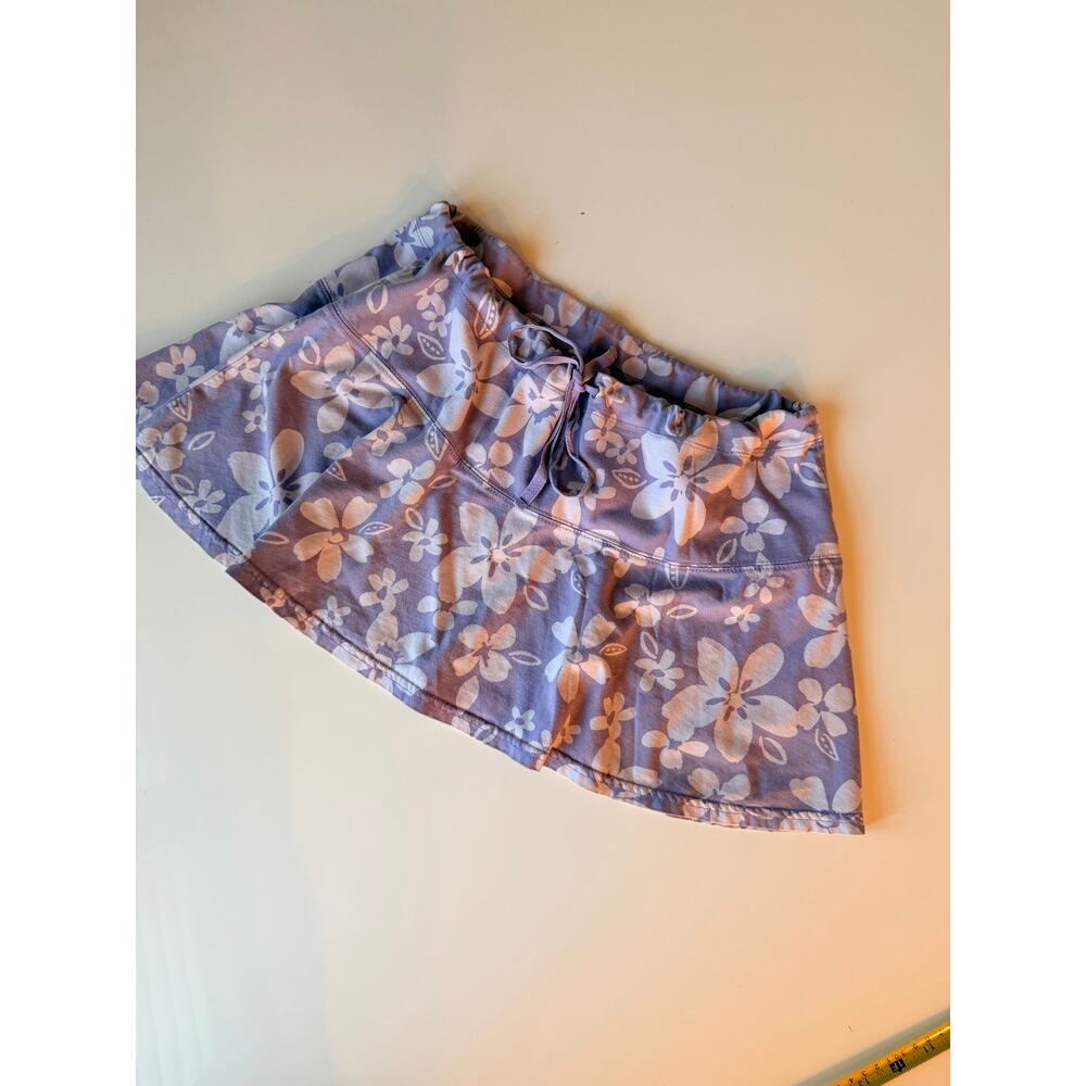 Micro Mini Skirt with Floral Pattern - Size L